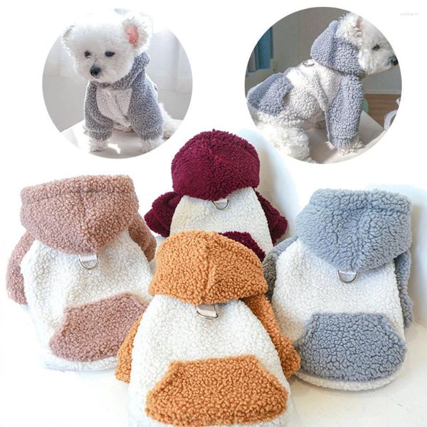 Vêtements de chien vêtements automne hiver chaud version peluche chiot pull mignon isolation anti-froid polaire tenue de traction pour petit