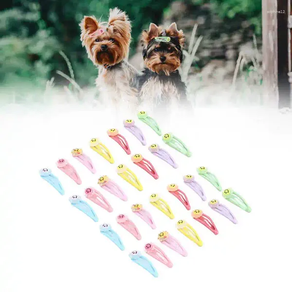 Corbeau de vêtements pour chiens 28pcs épingle à cheveux animale multipurposée Barrettes de cheveux doux mignons pour petite ennemi en peluche