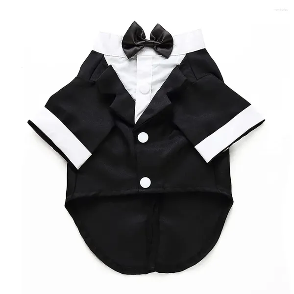 Vêtements de chien Vêtements Mode Pet Party Show Costume formel Cravate Bow Chemise Mariage Tuxedo Costume d'Halloween pour petits chiens Chats Animaux