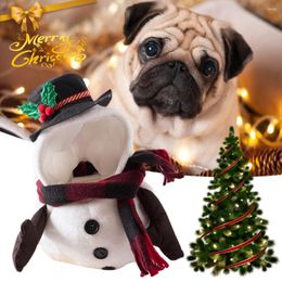 Hondenkleding Kleding Kleding Tape Opvallende kledingdoek Kerstmis Opzichtige sneeuwpop Chihuahua Pet Outfits Labrador