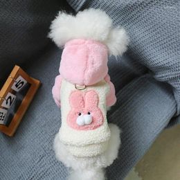 Ropa de ropa para perros para otoño e invierno suéter lindo cálido engrosado que el oso bome teddy pequeño frío se puede tirar