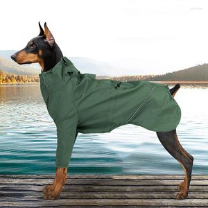 Vêtements de vêtements pour chiens pour les grands chiens manteau de pluie étanche étanche des vêtements d'or de retour d'or.