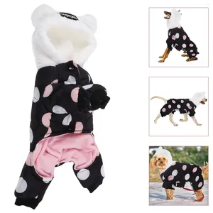 Vêtements de vêtements pour chiens pour animaux de compagnie chiens de chiot chaud en manteau quatre jambes vêtements coton petits costumes de Noël