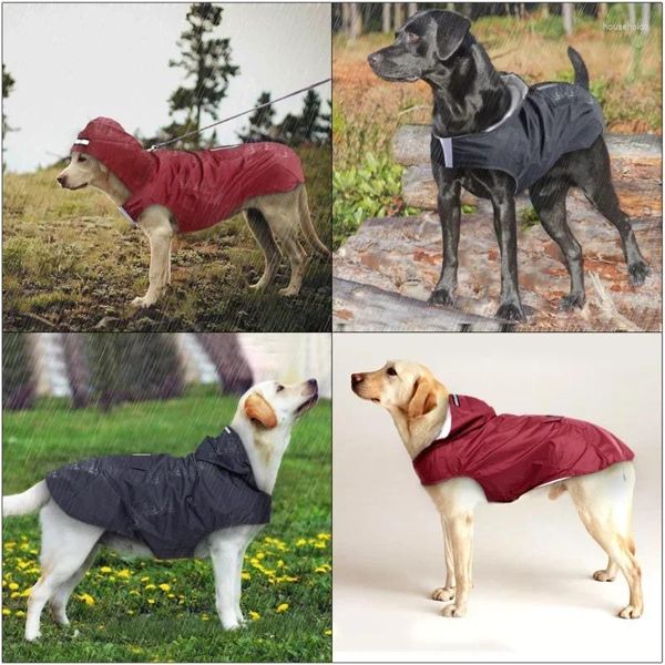 Vêtements pour chiens Vêtements pour Pug Poncho Golden Chihuahua imperméable à l'eau Grand Retriever Chiens Manteau Réfléchissant Petite Pluie Raincape Pet Raincoat