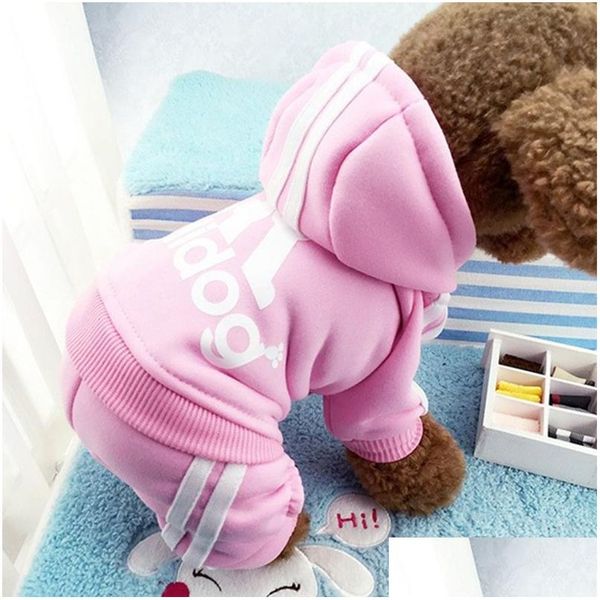 Ropa para perros ropa para perros pequeños otoño invierno cálido cachorro mascota gato abrigo chaqueta deporte monos chihuahua francés bldog ropa traje ot65w