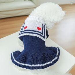 Hundebekleidung, Kleidung für kleine Hunde, Haustier, Katze, Herbst und Winter, Rot, Marineblau, süße Weihnachts- und Jahresjacke, gestrickter Hundepullover, warme Haustierkleidung 231206