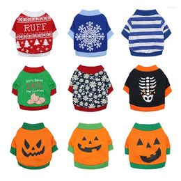 Ropa de ropa para perros para perros pequeños sudaderas para mascotas Halloween navidad gato cachorro camiseta tibia dogbaby ropa chihuahua