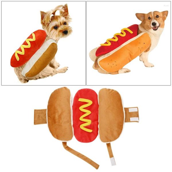 Vêtements pour chiens Vêtements Costume drôle Costume chaud pour chiens et chats - Hamburger Cosplay Noël Halloween Party Dress Up Taille L