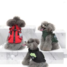 Ropa para perros Ropa Guapo Halloween Suministros para mascotas Pecho Espalda Cremallera Chaqueta Reflectante Ropa de invierno Abrigo de algodón