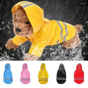 Ropa de ropa para perros Capas de impermeable Strips Reflective Chaqueta impermeable al aire libre Puppy transpirable