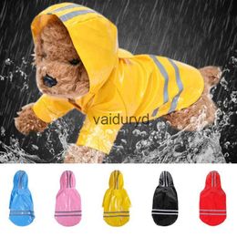Vêtements de vêtements pour chiens Vêtements imperméables à capuche Bande réfléchissante Chiens Manteau de pluie imperméable et extérieur respirant pour chiots Raincoatvaiduryd