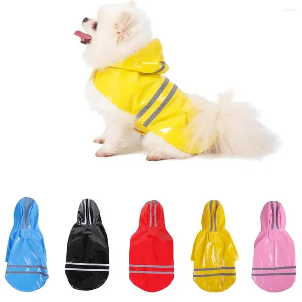 Vêtements pour chiens vêtements à capuche imperméables réfléchissant les chiens de pluie vestes imperméables vestes extérieures respirantes pour les chiots.