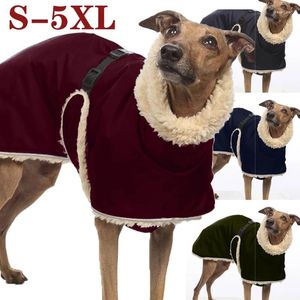 Vêtements pour chiens vêtements de luxe veste d'hiver whippet grishound toison bordé de gros chiens imperméables