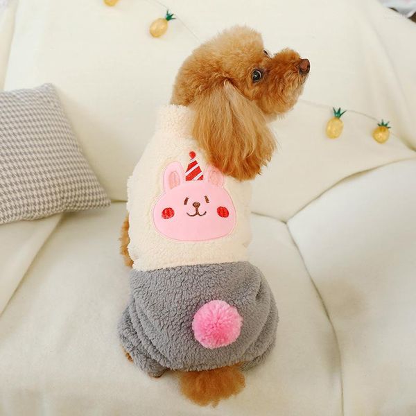 Vêtements pour chiens vêtements pyjamas combinaison vêtements d'hiver quatre jambes chaud tenue pour animaux de compagnie petit ours Teddy Bichon veste salopette