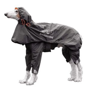Vêtements pour chiens Vêtements imperméable pour animaux de compagnie Snowsuit Greyhound Whippet manteau coupe-vent imperméable entièrement enveloppé veste réfléchissante pour chiens 231206