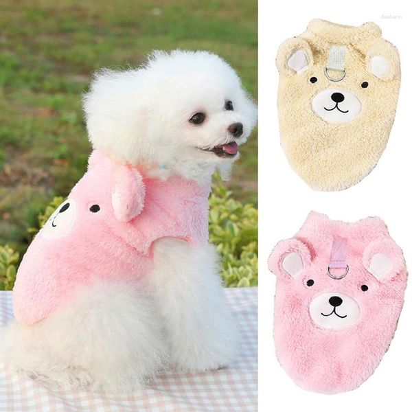 Vêtements pour chiens Vêtements pour animaux de compagnie Chemise en peluche mignonne Fournitures de chat confortable Veste universelle chaude Manteau d'impression Gilet Pull