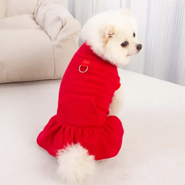 Ropa de vestimenta de perros rosa espesa más gruesa ropa mascota de mascotas