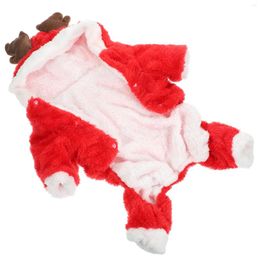 Ropa para perros Ropa Cachorro Calor Ropa de cuatro patas Traje de Navidad Coral Fleece Otoño Sudadera con capucha engrosada