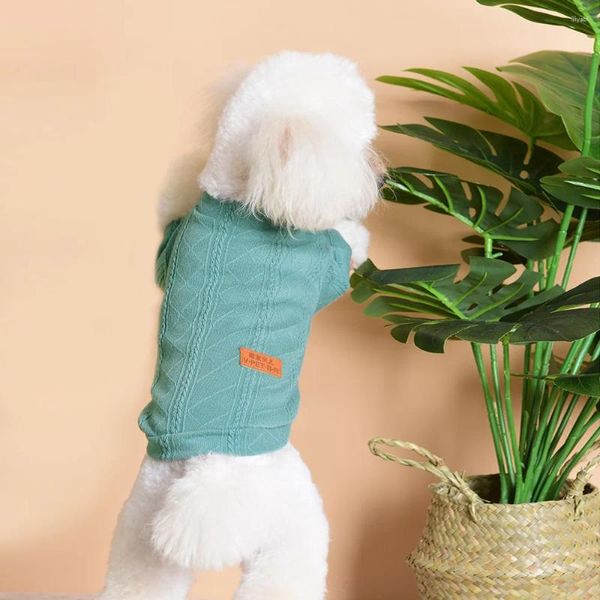 Ropa para perros Ropa Primavera Otoño Algodón Lastic Pet Bottomed Shirt Cat Chaleco Camiseta Pijamas Ropa Poodle Yorkshire Perros Disfraces