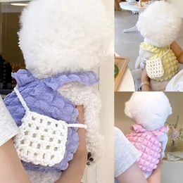 Vêtements pour chiens Vêtements Teddy Tergale Bulle Sangle Gilet Respirant Macarone Doux Pet Été T-shirt Sling Mignon Mince