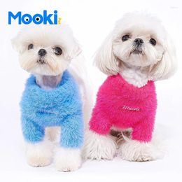 Vêtements pour chiens Vêtements épaissis en hiver Petits chiens Animaux Chats Année Pulls Chaud Gros Bichon Schnauzer Pull rose