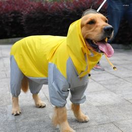 Vêtements de chien vêtements imperméables 6XL grande cape costumes chiens poncho combinaison manteau à capuche salopette veste grande pluie pour animal de compagnie