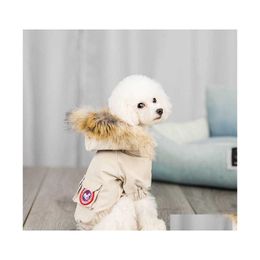 Vêtements de chien Vêtements Veste d'hiver Vêtements pour animaux de compagnie pour petit manteau moyen chaud animal de compagnie Chihuahua Ropa Para Perro Drop Livraison Maison Jardin Su Dhfv9