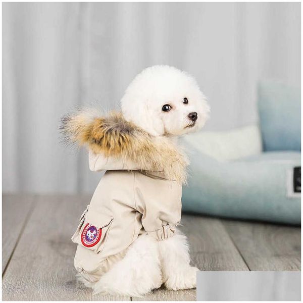 Vêtements pour chiens Vêtements Veste d'hiver Vêtements pour animaux de compagnie pour petit manteau moyen chaud Chihuahua Ropa Para Perro Drop Livraison Maison Jardin Sup Dhfqa