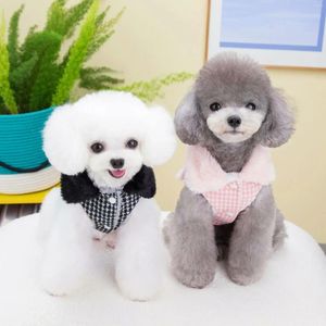 Ropa para perros Ropa Invierno Mascota Lujo Otoño Gato Abrigo Espesado Mil 23 Teddy Plaid Bird