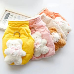 Vêtements de vêtements pour chiens automne et hiver vilon de chat princesse coton chaud petit