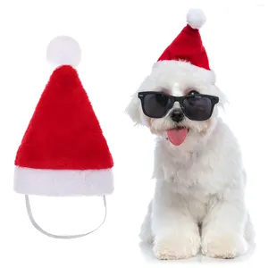 Vêtements pour chiens Vêtements Chapeau de Noël Petit Père Noël pour chiens Claus Animaux Chats Chaton Rouge Chapeaux réglables
