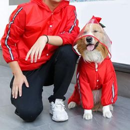 Vêtements pour chiens Manteau d'extérieur pour animaux de compagnie pour veste vêtements imperméable grand S réfléchissant imperméable grande pluie Costume Doberman moyen