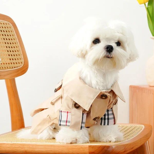 Vêtements pour chien manteau tranchée pour animaux de compagnie vêtements de mode pour les petits chiens
