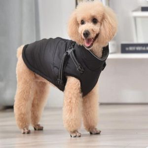 Vêtements pour chiens Protection contre le froid et la chaleur Vêtements pour animaux de compagnie Gilet réfléchissant doux et pratique Hiver Coupe-vent en coton pour chiens
