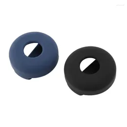 Collier de vêtements pour chiens (2 pack) Étui à col en silicone pour animaux de compagnie pour pomme Airtags Anti-Lost Air Tag Loop Holder Black Bleu