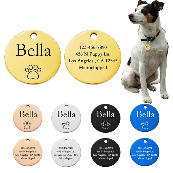 Collier de vêtements pour chiens Adresse ID TAGS Personnalisés pour chiens chats avec des accessoires de médaille personnalisables de gravure gratuite