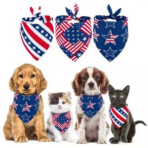 Collier de vêtements pour chiens, toile personnalisée du 4 juillet, Bandana, écharpe pour petits, moyens et grands chiens, chats, cadeau d'anniversaire
