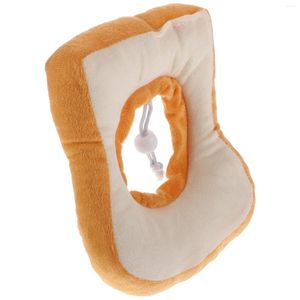 Hondenkleding Kraagkraag Pet Broodvorm Anti-Scatch Kitten Neck Decor Creative Cone Cotton Soft Toast