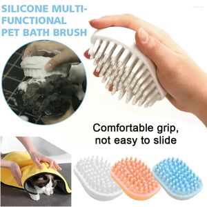 Appareils pour chiens coloré en silicone Bouchon de brosse Nettoyage Soft pour les chiens Comfort Protection de la peau Masage de la salle de bain outil de shampooing W6Z3