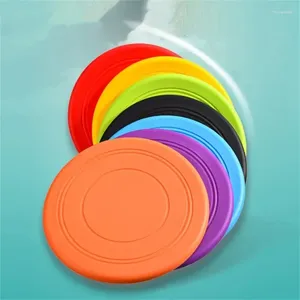 Saucer volant en silicone coloré en silicone pour le chat jouant à des disques de jeu à mâcher résistant à la formation de chiots interactifs