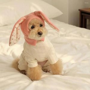 Vêtements pour chiens confortable chapeau confortable animal de compagnie tricoté avec des oreilles gardez au chaud automne hiver ce pour les animaux de compagnie des chats