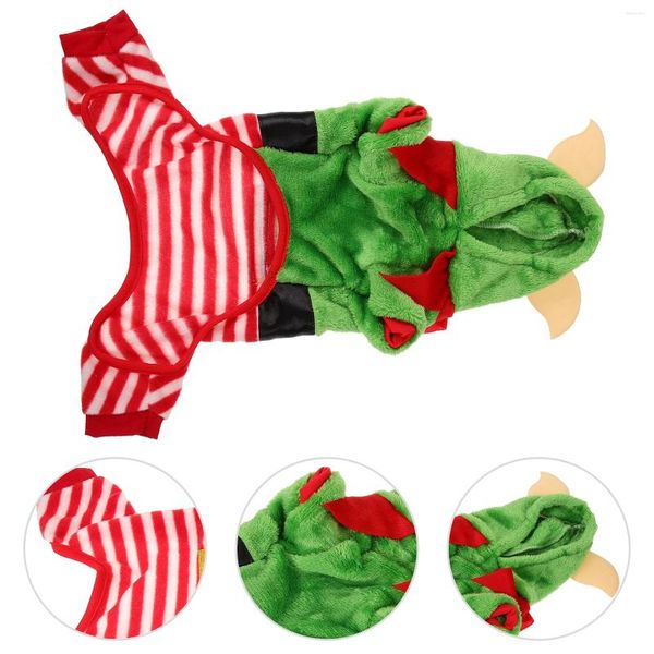 Vêtements pour chiens Vêtements pour animaux de compagnie confortables Costume de Noël Robe formelle Robe de Noël Robe à capuche Elf
