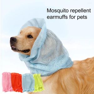 Ropa para perros Cómodo Snood Elástico Protección para los oídos Malla Tela Cuello Orejas Calentador