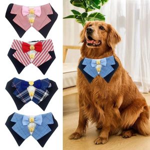 Ropa para perros cómoda corbatas de arco de estoxtos accesorios para mascotas corbata ajustable corbata toalla de saliva formal