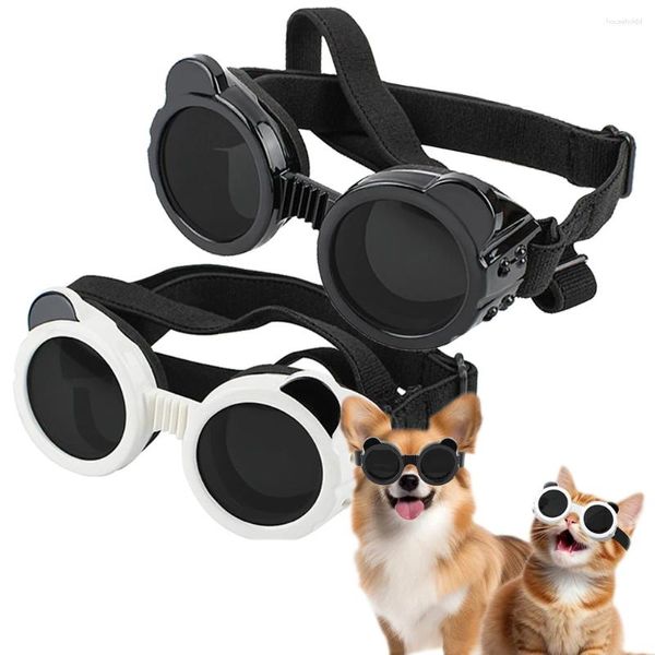 Vêtements de chien Lunettes cool pour lunettes de soleil de petite race Protection des yeux Chiot extérieur Anti-buée Coupe-vent Coupe-vent Lunettes de chien