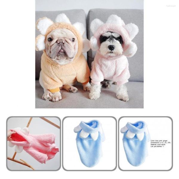 Ropa para perros Coral Fleece Elegante Gorro de girasol resistente al desgarro Sudaderas con capucha para mascotas 3 colores Ropa opcional Llamativo para cachorros