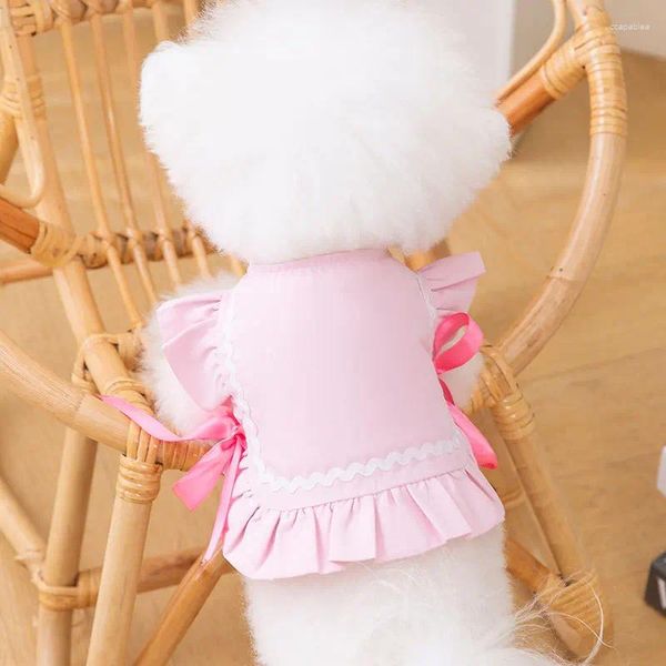 Corana de ropa para perros Pet Vest Vest Puppy Cat Cattre String Spring Fino Pequeño Princesa Falda