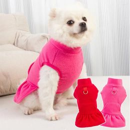 Vêtements pour chiens Vêtements en velours côtelé Noël Hiver Robes épaissies Vêtements pour chats Pulls de couleur rouge Chiot pour animaux de compagnie