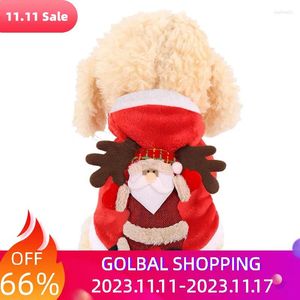 Vêtements de chien cosplay costume Cat Cat Dress Up Pet Christmas Vêtements d'hiver Mignon Flanelle douce, le Père Noël du Santa Claus Favors