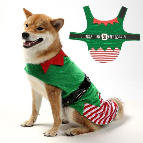 Ropa para perros, disfraz con patrón de rayas para mantener el calor, chaleco para mascotas, atuendo para Navidad, Cosplay, Papá Noel, ropa grande bonita